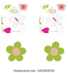 Digital and Textile Design Pattern all over vector