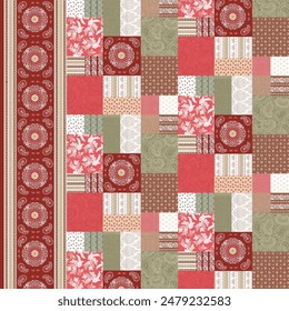 Digital and Textile Design Pattern all over vector illustration
