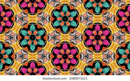 Digital and Textile Design Pattern all over