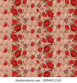 Digital and Textile Design Pattern all over vector illustration