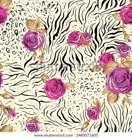 Digital and Textile Design Pattern all over