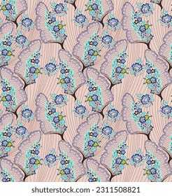 Digital And Textile Design Pattern motif