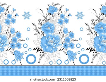 Digital And Textile Design Pattern motif