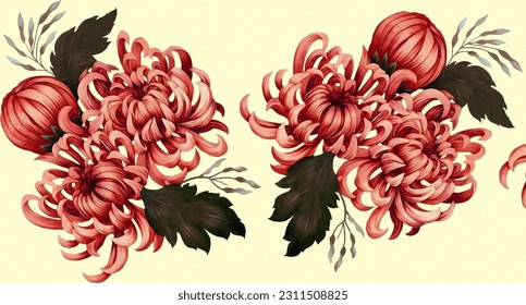 Digital And Textile Design Pattern motif
