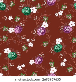 molhos de flor de tecido digital desenhar ornamentos padrão floral