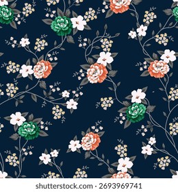 molhos de flor de tecido digital desenhar ornamentos padrão floral