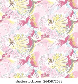flores digitais e têxteis Padrão sem emenda.