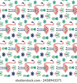 Digital And Textile Geometric Design Pattern