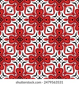 Digital And Textile Geometric Design Pattern
