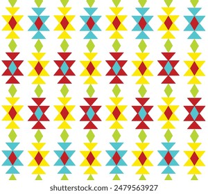 Digital And Textile Geometric Design Pattern