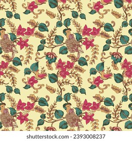  digital textile kalamkari Allover pattern design