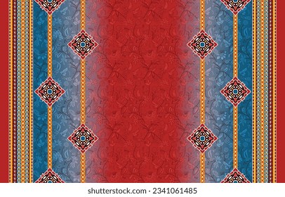 Muster für digitale und textile Ausdrucke
Traditionelle indische Art Paisley Bow Design mit schönen, komplizierten geometrischen Grenzen Vektordesign Mode, Fabric, Textil,