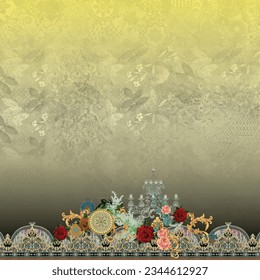 Digital and textile prints patterns
Traditional Ethnic Indian Art Paisley Bowtie Design with Beautiful Intricate Geometric Border vector Design Fashion, Fabric, Textile,