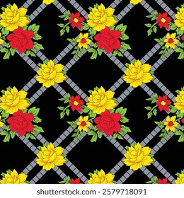 digital textile saree design along with floral pattern