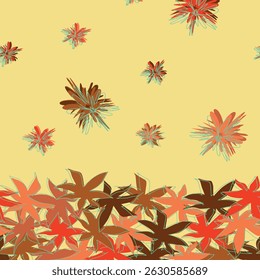 Digital and textile seamless design pattern. 