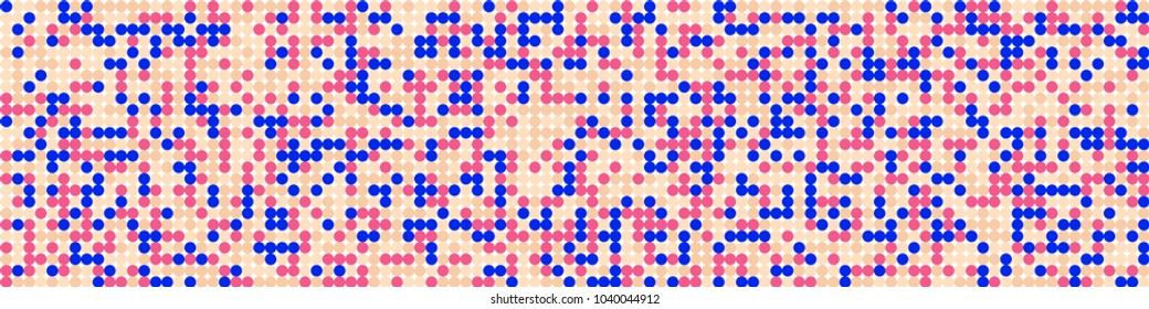 Digital texture. Geometric pattern with colorful elements for print or mobile application. Horizontal halftone background with color squares for your design. Vector texture.