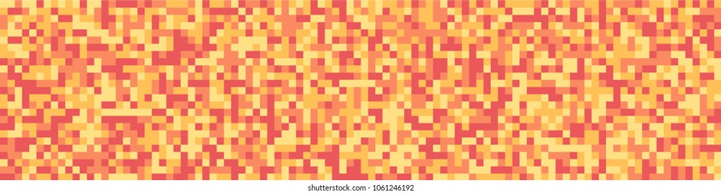 Digital texture. Geometric pattern with colorful squares for poster or banner. Horizontal halftone background with color squares for your design. Vector texture.