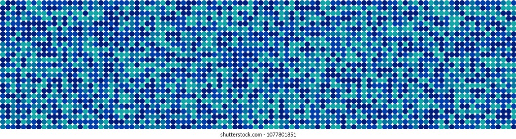 Digital texture. Geometric pattern with colorful squares for print or mobile application. Horizontal halftone background with color squares for your design. Vector texture.