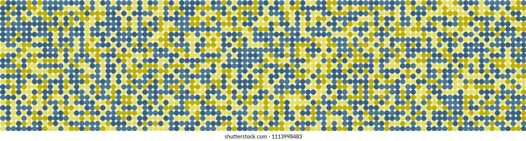 Digital texture. Geometric pattern with colorful squares for poster or banner. Horizontal halftone background with color squares for your design. Vector texture.