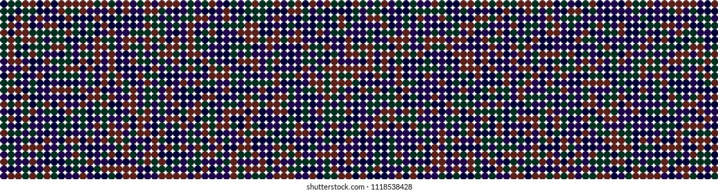 Digital texture. Geometric pattern with colorful squares for card or print. Horizontal halftone background with color squares for your design. Vector texture.
