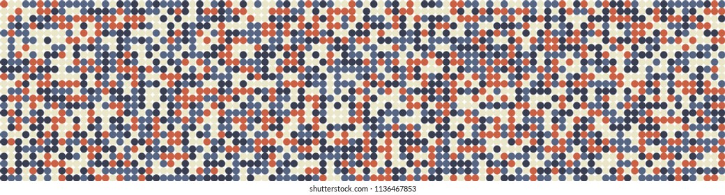 Digital texture. Geometric pattern with colorful squares for print or mobile application. Horizontal halftone background with color elements for your design. Vector texture.