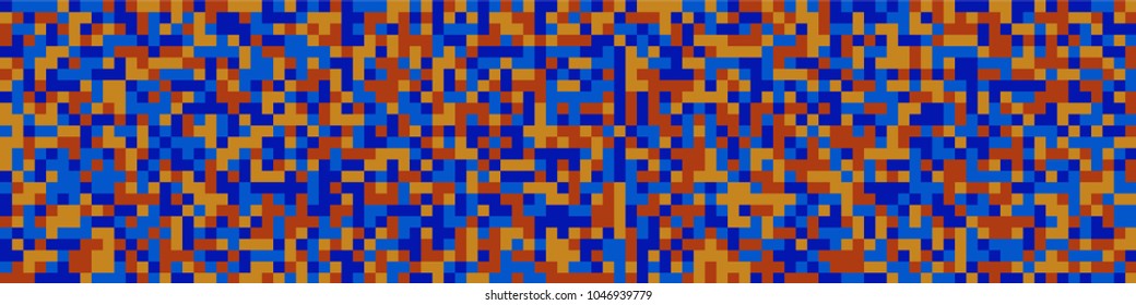 Digital texture. Modern pattern with colorful squares for poster or banner. Horizontal halftone background with color elements for your design. Vector texture.