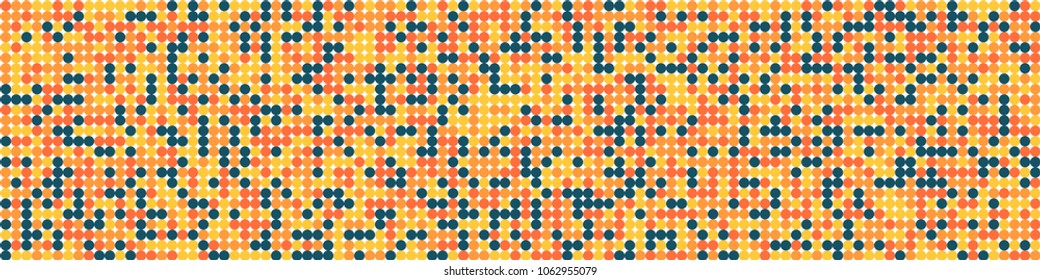 Digital texture. Modern pattern with colorful squares for print or mobile application. Horizontal halftone background with color elements for your design. Vector texture.