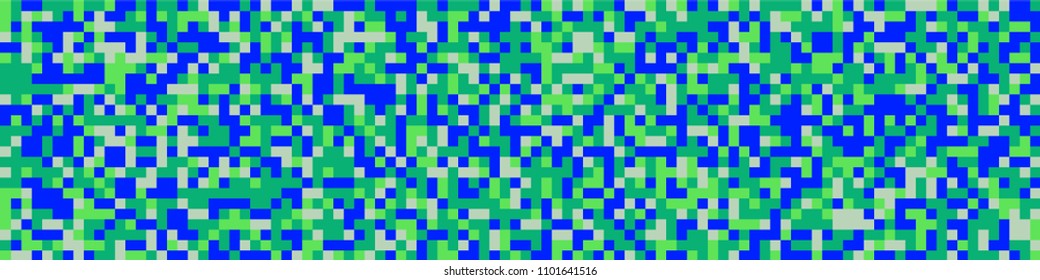 Digital texture. Modern pattern with colorful squares for print or mobile application. Horizontal halftone background with color squares for your design. Vector texture.