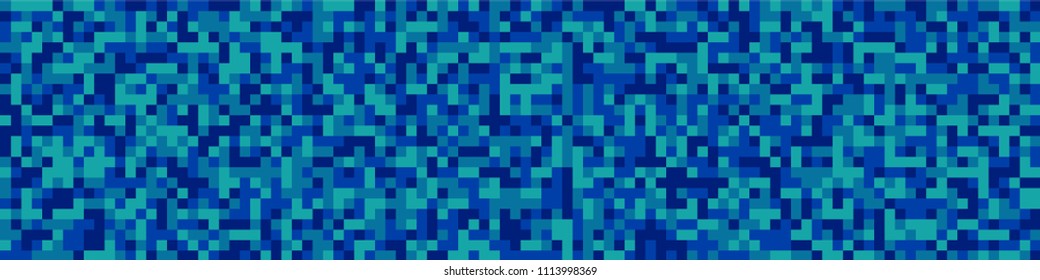 Digital texture. Modern pattern with colorful elements for poster or banner. Horizontal halftone background with color squares for your design. Vector texture.
