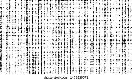 Digital texture or pattern background. Futuristic abstract matrix backdrop. Visualization of big data. Broken screen or virus. Vector illustration.