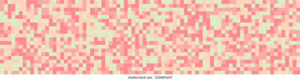 Digital texture. Digital pattern with colorful squares for cards and posters. Horizontal halftone background with color squares for your design. Vector texture.