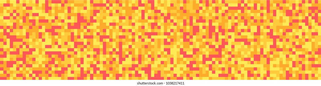 Digital texture. Retro pattern with colorful squares for card or print. Horizontal halftone background with color squares for your design. Vector texture.