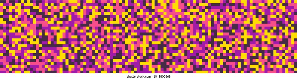 Digital texture. Retro pattern with colorful squares for card or print. Horizontal halftone background with color squares for your design. Vector texture.
