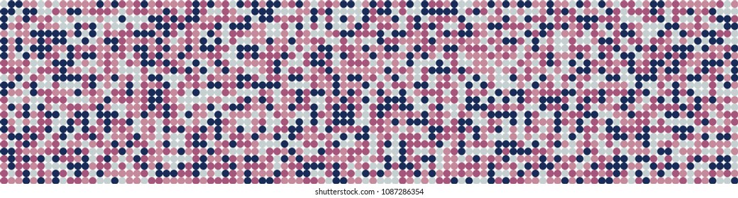Digital texture. Retro pattern with colorful squares for poster or banner. Horizontal halftone background with color elements for your design. Vector texture.
