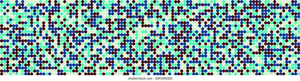 Digital texture. Retro pattern with colorful elements for card or print. Horizontal halftone background with color squares for your design. Vector texture.