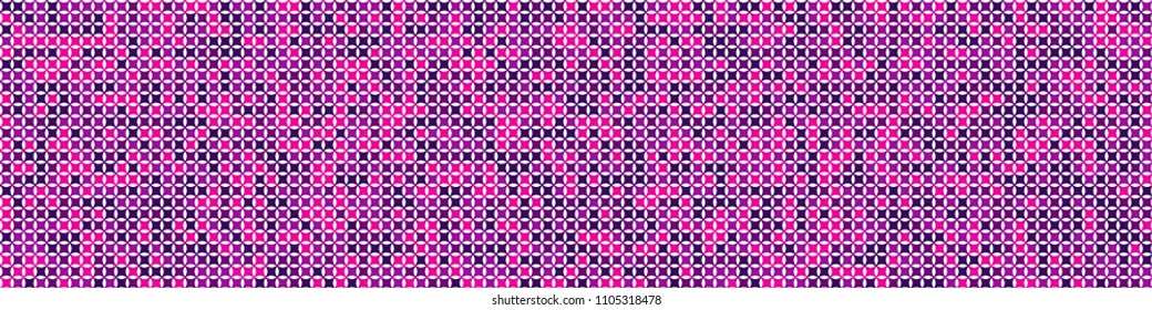 Digital texture. Retro pattern with colorful squares for poster or banner. Horizontal halftone background with color elements for your design. Vector texture.