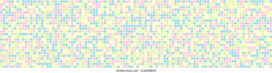 Digital texture. Retro pattern with colorful squares for card or print. Horizontal halftone background with color elements for your design. Vector texture.