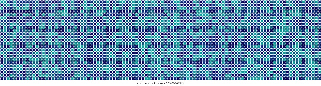 Digital texture. Retro pattern with colorful squares for poster or banner. Horizontal halftone background with color elements for your design. Vector texture.