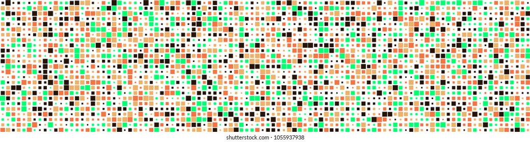 Digital texture. Trendy pattern with colorful elements for poster or banner. Horizontal halftone background with color elements for your design. Vector texture.
