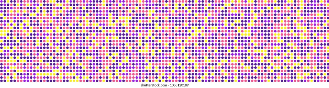 Digital texture. Trendy pattern with colorful elements for card or print. Horizontal halftone background with color squares for your design. Vector texture.
