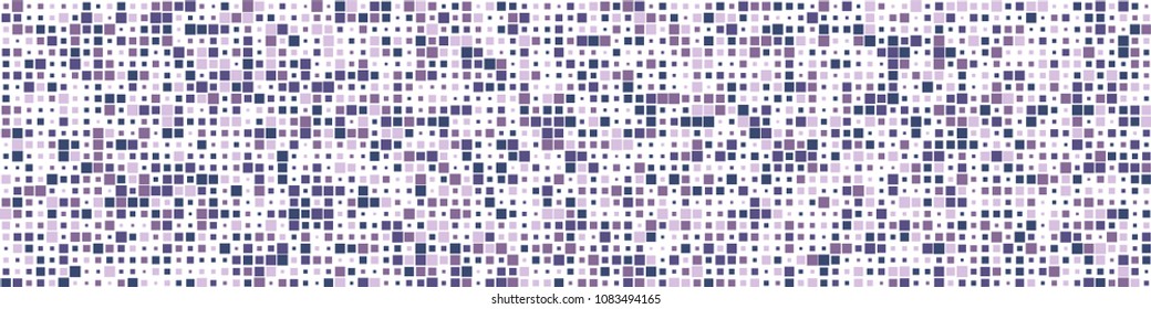 Digital texture. Trendy pattern with colorful elements for poster or banner. Horizontal halftone background with color squares for your design. Vector texture.