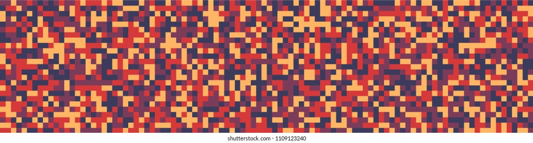 Digital texture. Trendy pattern with colorful squares for poster or banner. Horizontal halftone background with color elements for your design. Vector texture.