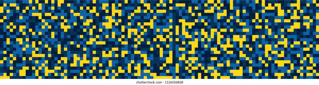 Digital texture. Trendy pattern with colorful elements for print or mobile application. Horizontal halftone background with color squares for your design. Vector texture.