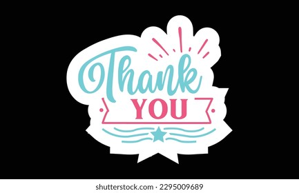 Digital Thank You Stickers Design