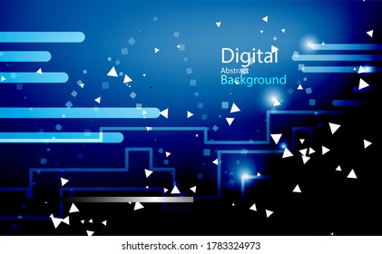 digital thecnology abstract 
 vector background, regtangle and triangle on white background, line  regtangle and triangle thecnology abstract background