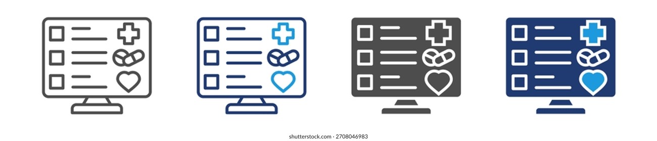 digital therapeutics icon set multiple style