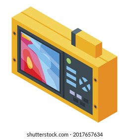 Icono digital de imagen térmica. Isométrico del ícono del vector de la imagen térmica digital para el diseño web aislado en fondo blanco
