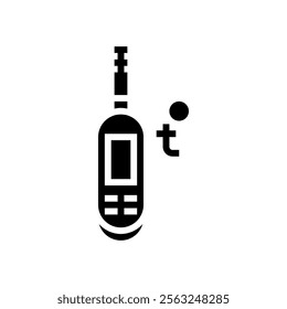 digital thermometer agri tech glyph icon vector. digital thermometer agri tech sign. isolated symbol illustration