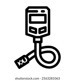 digital thermometer agri tech line icon vector. digital thermometer agri tech sign. isolated contour symbol black illustration