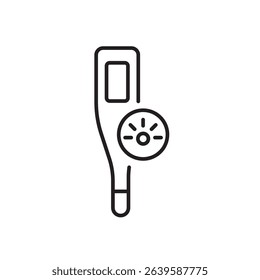 Digital thermometer with backlight icon for nighttime temperature checks healthcare apps and patient safety